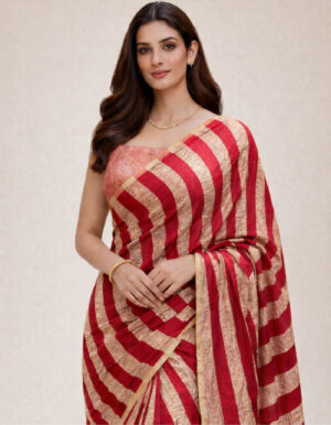 pure muga silk silver zari saree