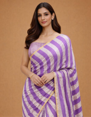 pure muga silk silver zari saree